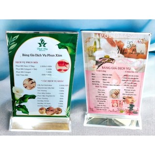 Mica bảng giá dịch vụ