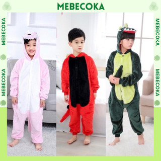Bộ đồ hình thú KHỦNG LONG ĐỎ cho bé ,bộ đồ liền thân nhiều màu cho bé Trai bé Gái loại CAO CẤP
