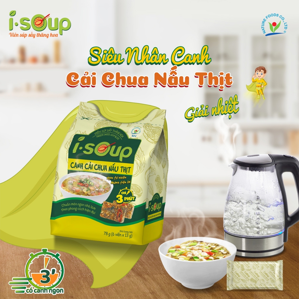 CANH CẢI CHUA NẤU THỊT PICKLED MUSTARD GREENS SOUP WITH PORK I.SOUP 78 GRAM