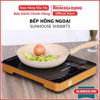 Bếp hồng ngoại đơn cảm ứng Sunhouse SHD6015, tặng kèm 01 vỉ nướng, công suất 2000w, đa dạng chức năng nấu nướng.