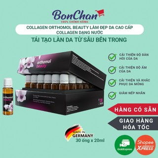 Collagen Orthomol Beauty làm đẹp da cao cấp collagen dạng nước - Nhập khẩu Đức - 30 ống