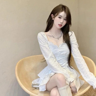 váy trắng xoè phong cách dễ thương