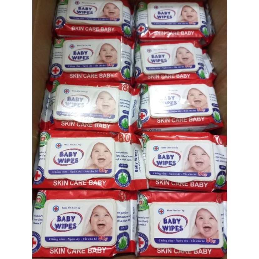 HỎA TỐC [ COMBO 20 GÓI ] Khăn ướt Baby wipes 80g.