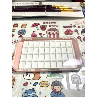 [Cheapy] Hộp chiết màu 24,36 ô liền 0,5ml,1ml tặng kèm sticker - Hộp Mica cao cấp