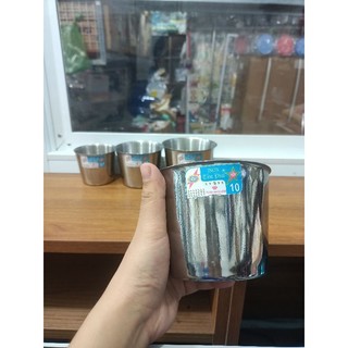 (Combo 10 cái) Lon làm đá inox size 7cm, 8cm, 9cm, 10cm