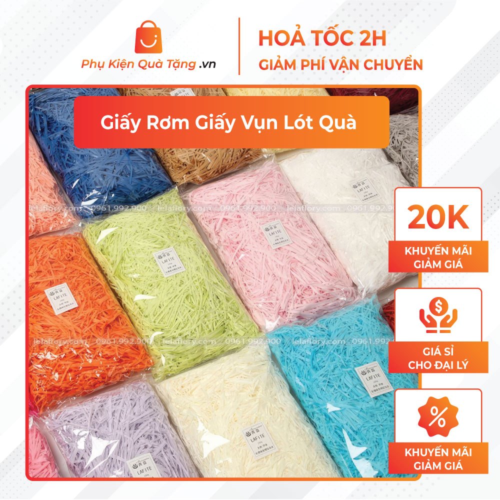 [Giá Rẻ] 100g Rơm Lót, Giấy Rơm Giấy Vụn lót hộp quà tặng - Giấy vụn giấy chống sốc