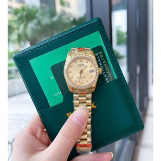 Đồng hồ nữ rolex sapphire ra22 case 32mm vàng máy cơ automatic nhật