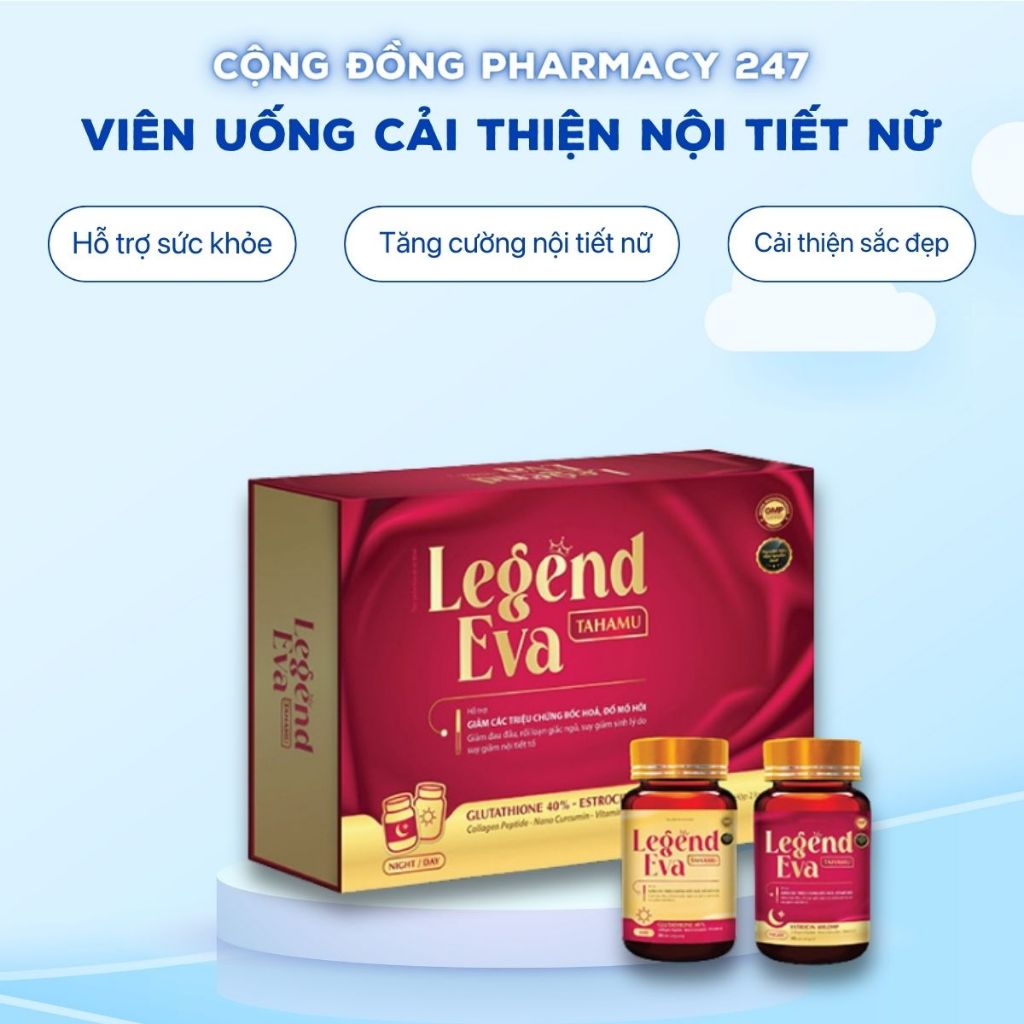 Viên Uống Cải Thiện Nội Tiết Nữ Cao Cấp Legend Eva Tahamu Sáng Tối Hỗ Trợ Bổ Sung Nội Tiết Sinh Lý C