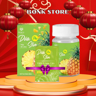    Siêu Sale   Giảm Cân Cấp Tốc Dứa Slim Plus + Tặng Kèm Khoá Cân Đủ Tem Bonk_Store 