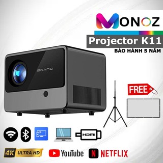 Máy chiếu K11 Wifi Beamer Rạp hát tại nhà Máy chiếu 4k Điện thoại thông minh di động Full HD LCD LED quảng cáo