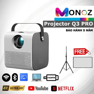 Máy chiếu q3 pro độ phân giải 4k uhd, tích hợp hệ điều hành android, thiết kế chất lượng cao wifi led lcd 4k hd 1080p