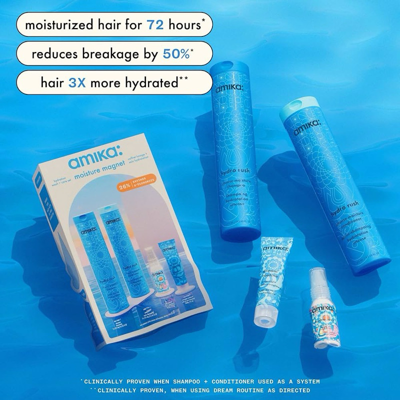 Set dầu gội Amika 4 món $90