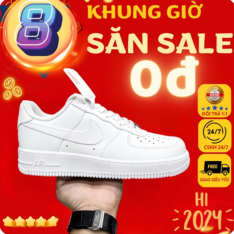 Giày Thể Thao AF1 Trắng Nam Nữ, giày _Nike Air Force 1 trắng 36-43, Giày sneaker mới 2023