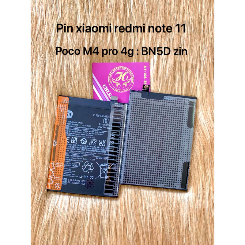 Pin thay thế dành cho xiaomi redmi note 11/redmi note 11s/poco M4 pro 4g : BN5D zin cty