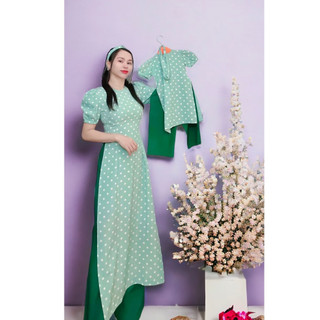 Áo dài chấm bi Mẹ và Bé