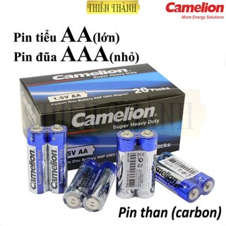 Hộp 40 viên pin AA(tiểu),AAA(đũa),R6P,R03P,pin carbon(than) 1.5V,hiệu Camelion,SealPower