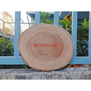Lát gỗ cưa tròn decor dày 3cm đk 35-38cm