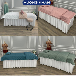 Tấm trải, chăn đắp cotton lụa giường spa, phun xăm, nail, mi, làm đẹp 110x200cm