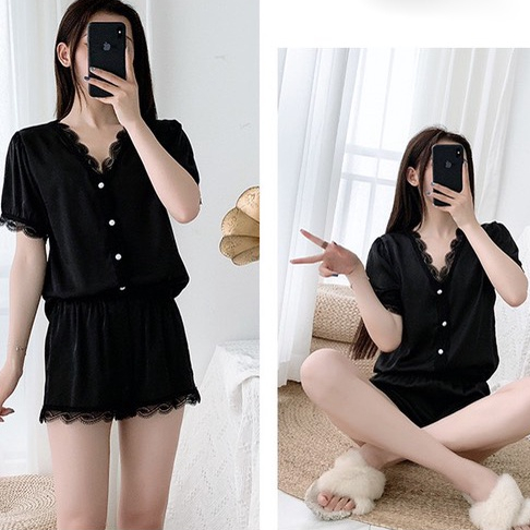 Bộ Pijama Mặc Nhà Chất Liệu Lụa Pháp Mềm Mịn Thương Hiệu XAVIA P4