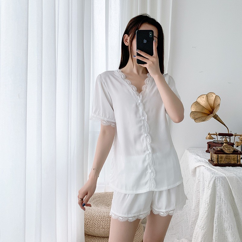 Bộ Pijama Mặc Nhà Chất Liệu Lụa Pháp Mềm Mịn Thương Hiệu XAVIA P4