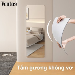 【Bồi thường 100% khi bị vỡ VENTAS Gương treo Dán Tường toàn thân chống vỡ soi , dán tủ quần áo, hình vuông