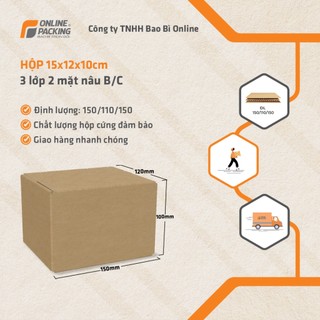15x12x10 Bộ 120 hộp carton đóng hàng