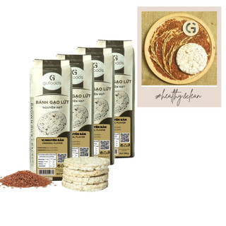 Combo 4 gói Bánh gạo lứt GUfoods (mỗi gói 75g/160g/170g/300g) - Không chiên dầu, Phù hợp Eat clean, Tập Gym, Ăn Healthy