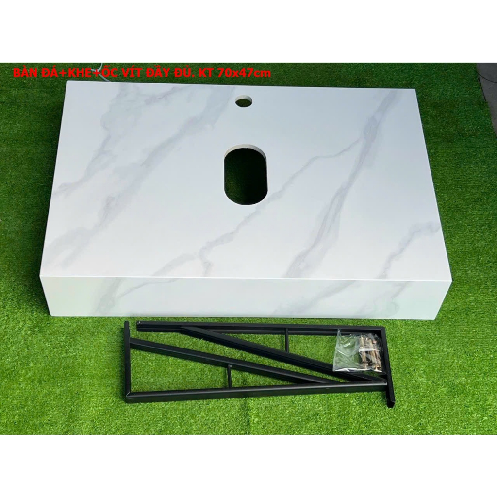 ✅GIÁ SỐC Bàn đá treo tường lavabo chậu rửa mặt đá nhân tạo cao cấp có ốc vít khung đỡ đầy đủ