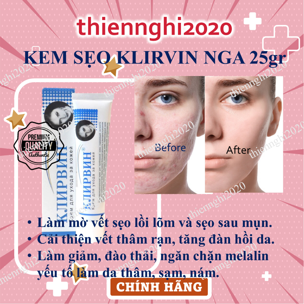 Kem xóa mờ sẹo Nga Klirvin - Kem sẹo Nga