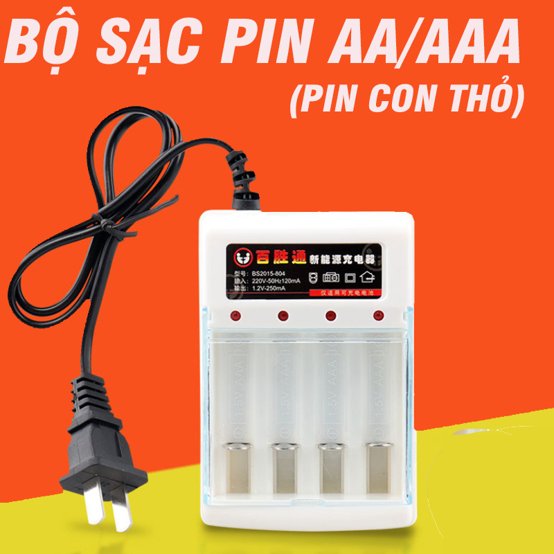 BỘ SẠC 4 PIN AA, AAA SẠC PIN MIC HÁT KARAOKE