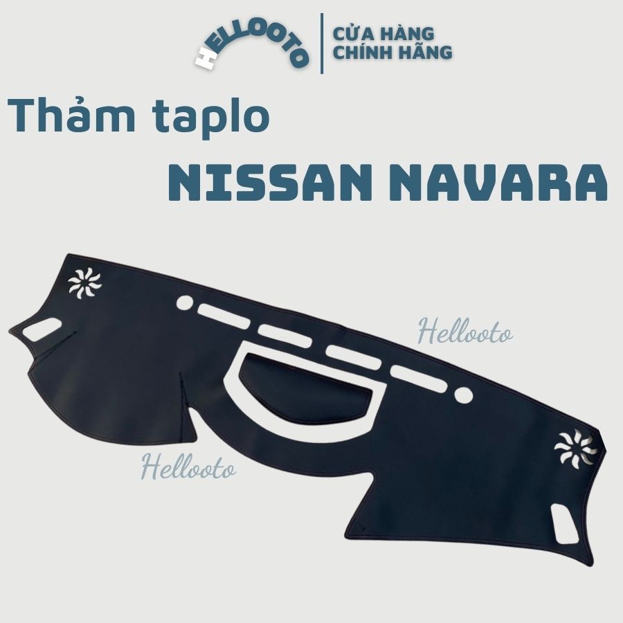Thảm taplo da carbon xe Nissan Navara 2016 đến 2021 màu đen, kiểu dáng đẹp, chống nắng và bảo vệ taplo xe
