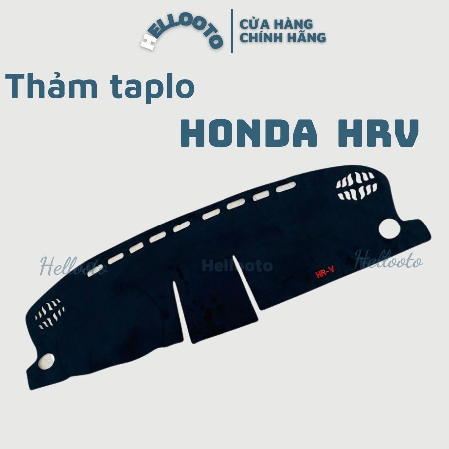 Thảm taplo xe Honda HRV 2022 2023 2024, thảm taplo da / nhung lông cừu - màu đen có chống trượt dưới đế