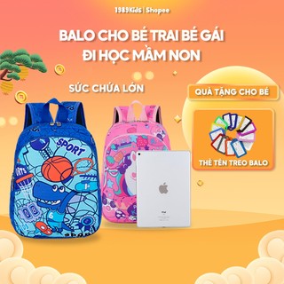 Balo cho bé trai bé gái đi học mẫu giáo mầm non chống thấm nước siêu nhẹ đáng yêu BL08