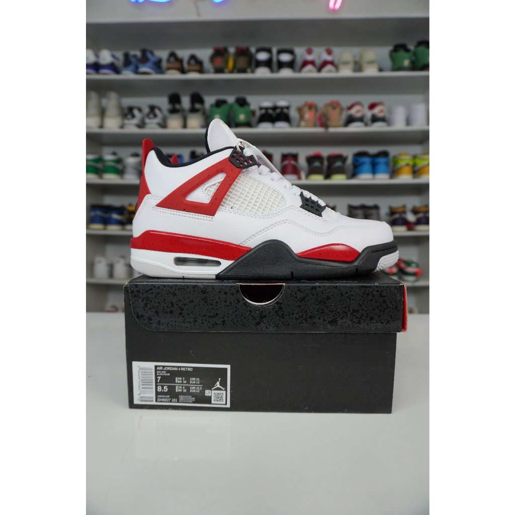 JORDAN 4 RETRO "RED CEMENT" đỏ trắng new