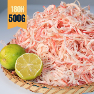 Mực sợi hấp nước dừa - hũ 500g