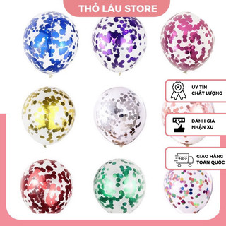 Set 10 bóng sequin trong suốt,set bóng trang trí phòng cưới,bóng bay sinh nhật,sự kiện,...