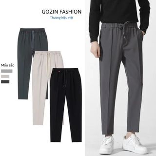 Quần Baggy Nam GOZIN FASHION Ống Đứng Trơn Màu Phối Dây Rút Thời Trang -JA30