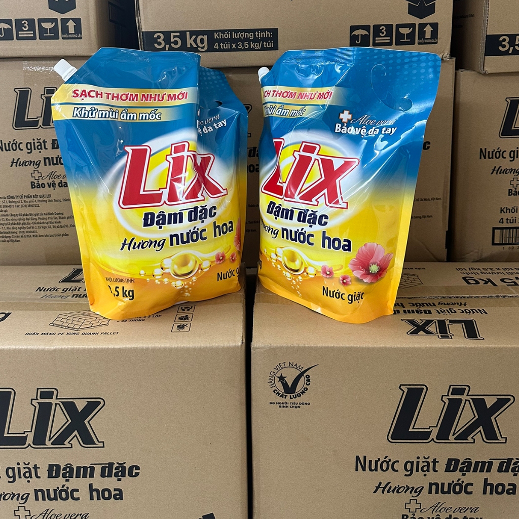 COMBO 2 túi nước giặt LIX đậm đặc hương nước hoa (2 túi x 3.5kg) NGH07