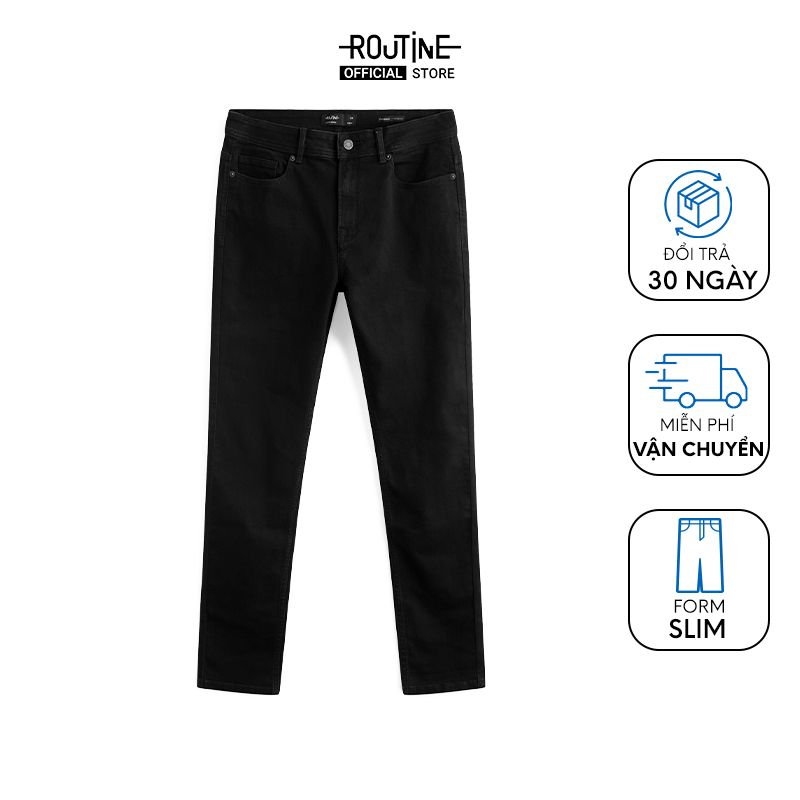 Quần Jean Nam Trơn Form Slim - Routine 10F20DPA102CR2