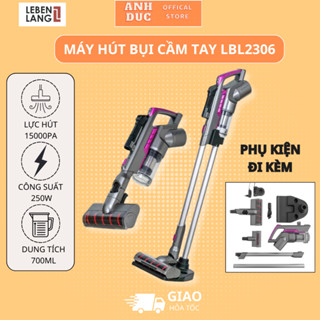 Máy Hút Bụi Không Dây Cầm Tay Lebenlang LBL2306,Lực Hút Mạnh 15000PA,Màng Lọc HEPA Lọc 99,5% Vi Khuẩn,Công Suất 250W 