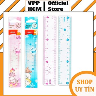 Thước kẻ mica 15cm DELI EH655 hàng chính hãng