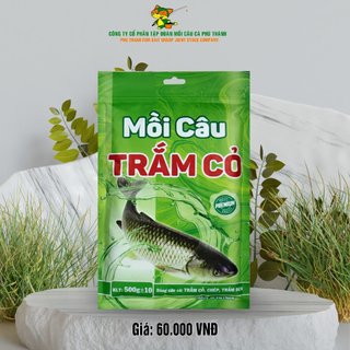Mồi câu cá trắm cỏ chính hãng Phú Thành 500g