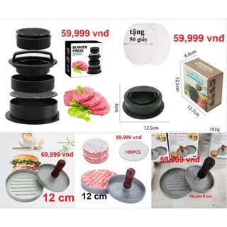Khuôn Ép Thịt Làm Bánh Hamburger,  Ép cơm, xôi..đa dụng Chống Dính Hình Tròn