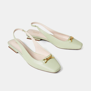 Giày búp bê nữ 3cm thời trang juno slingback khoá trang trí juno bb03121