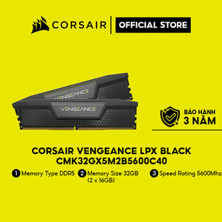 Bộ nhớ trong Corsair Vengeance LPX Black Heatspreader, DDR5,5600MHz 32GB (2x16GB) / CMK32GX5M2B5600C40