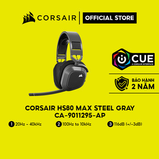 Tai nghe không dây Corsair HS80 MAX Steel Gray / CA-9011295-AP