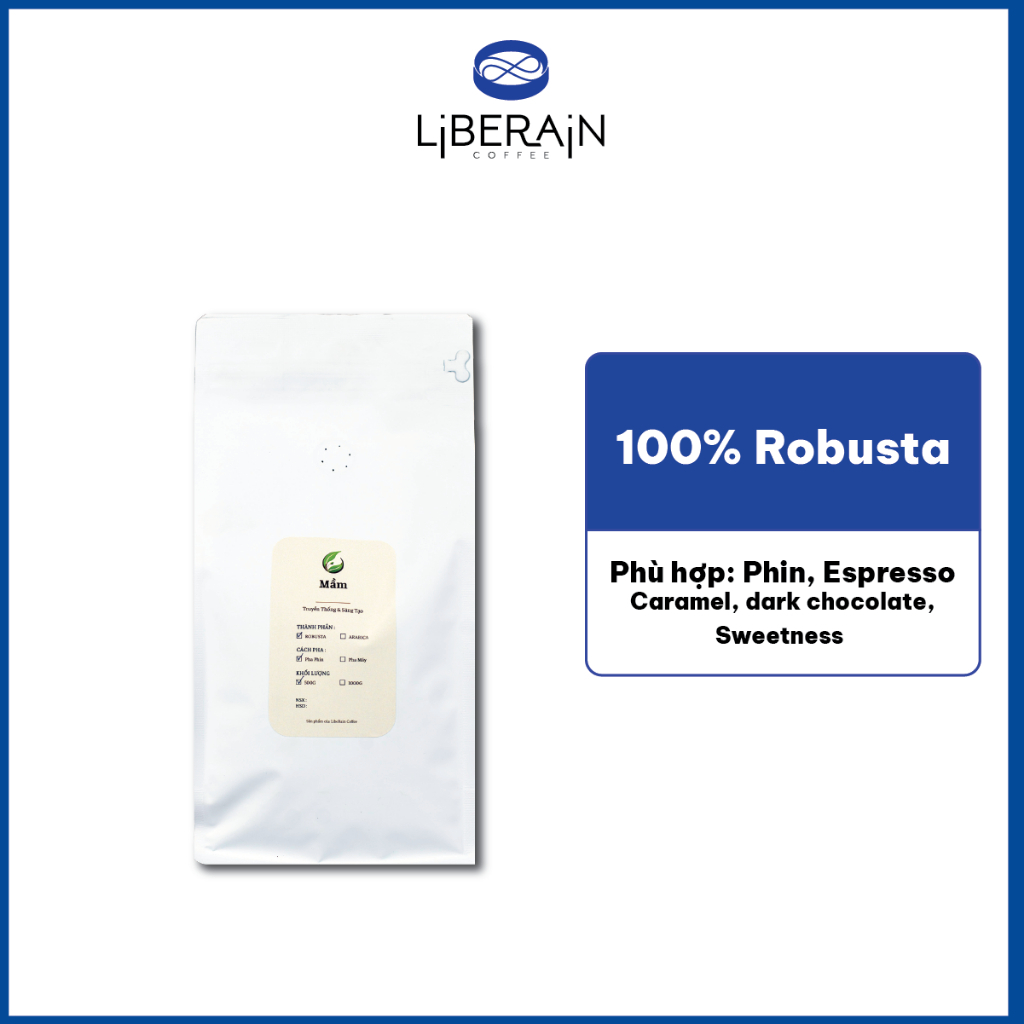 [Mầm - LibeRain Coffee] Cà phê pha phin, pha máy Mầm Robusta phù hợp cho bán quán