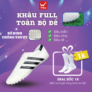 Giày Đá Bóng Wika 3 Sọc Chính Hãng, Giày Bóng Đá CT3 Nam Nữ ,đinh TF Tăng Khả Năng Bám Sân.