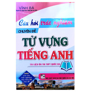 Sách - câu hỏi trắc nghiệm chuyên đề từ vựng tiếng anh
