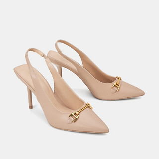 Giày Cao Gót Nữ 9cm Thời Trang JUNO Slingback Trang Trí Khóa CG09161
